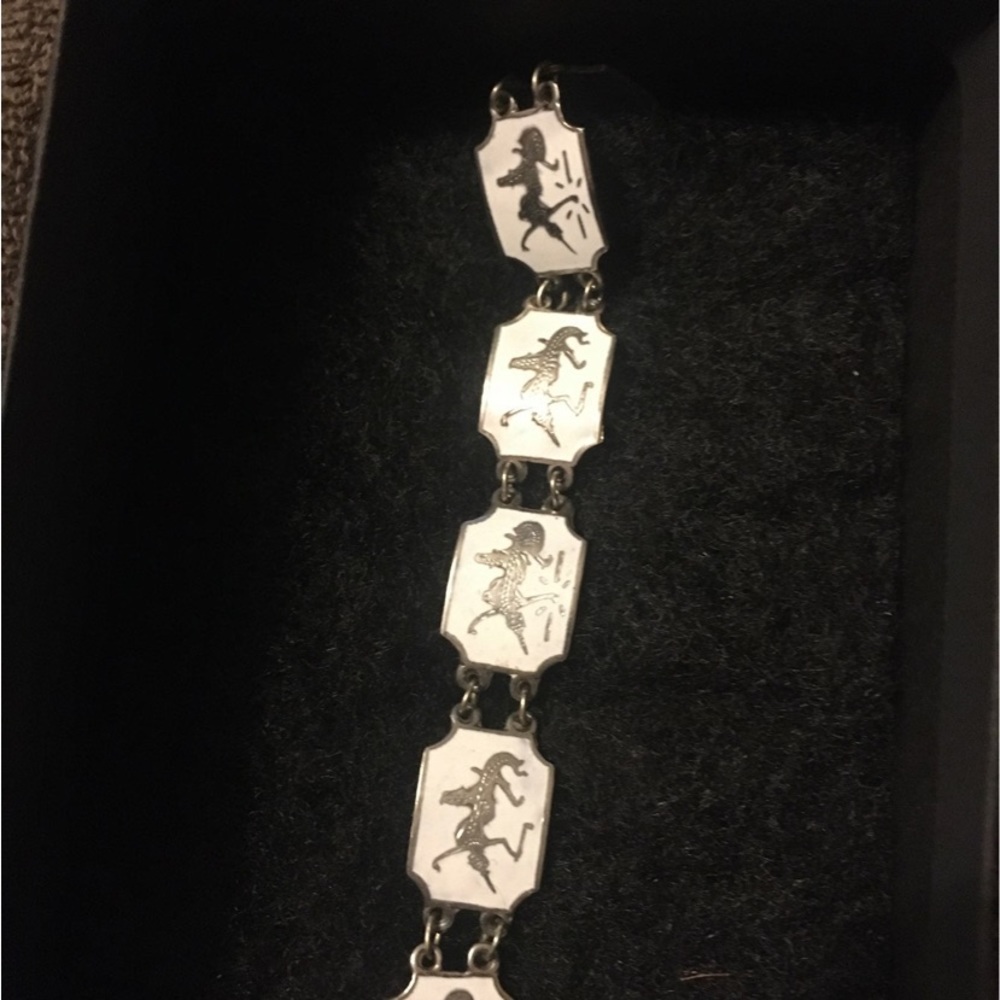 Vintage Siam Enamel Bracelet